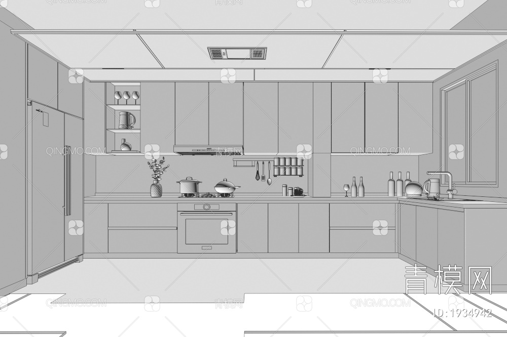 厨房3D模型下载【ID:1934942】