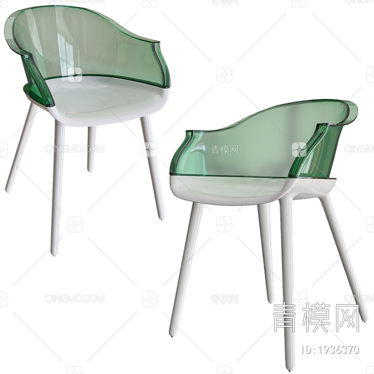modern水晶透单椅3D模型下载【ID:1936370】