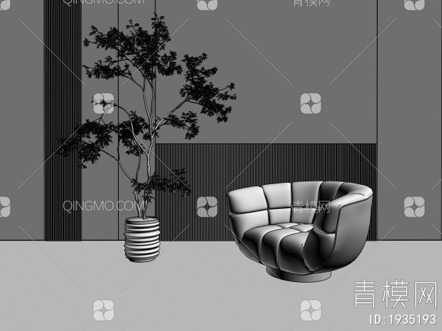 休闲椅3D模型下载【ID:1935193】