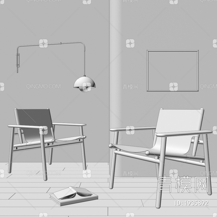 休闲椅组合3D模型下载【ID:1935892】