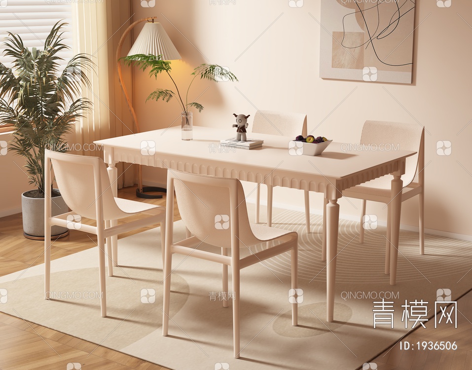 餐桌椅组合3D模型下载【ID:1936506】