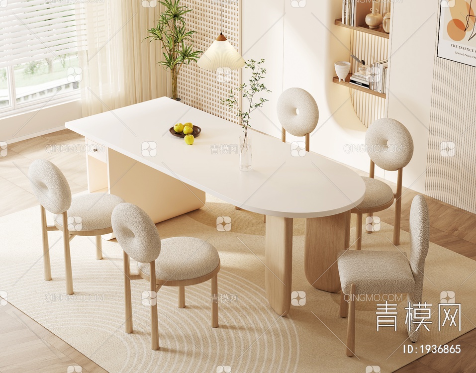 餐桌椅组合3D模型下载【ID:1936865】