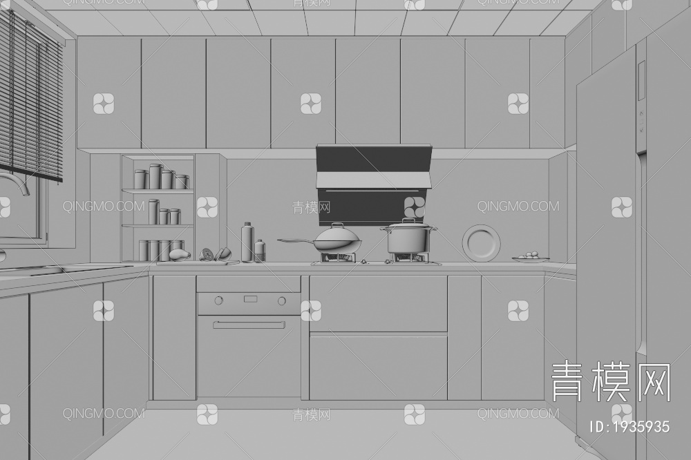 厨房3D模型下载【ID:1935935】