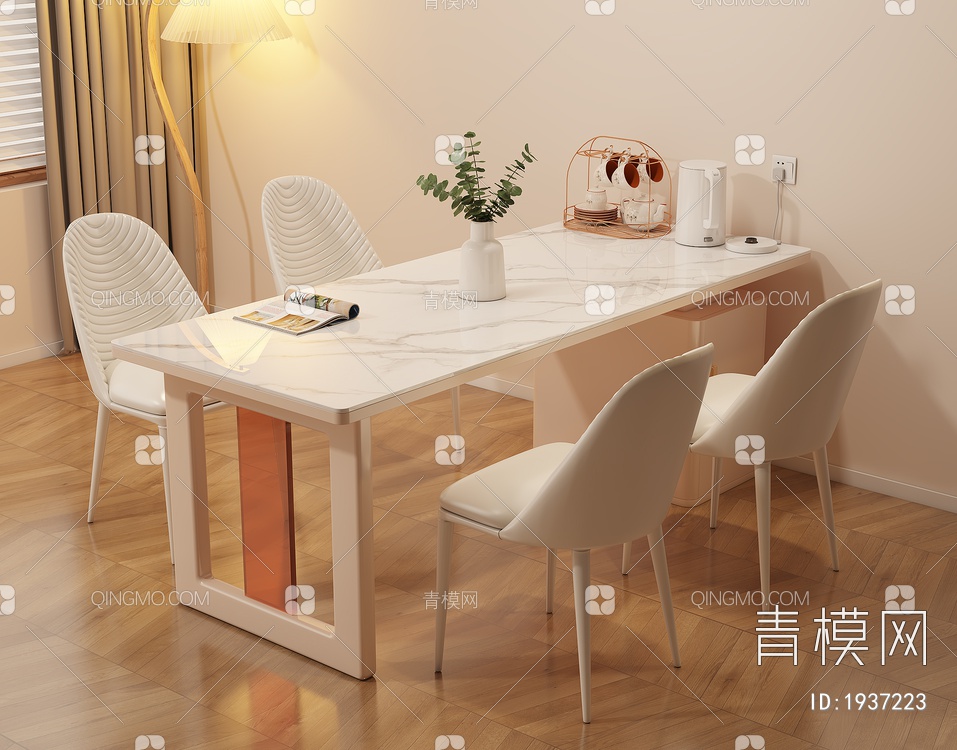餐桌椅组合3D模型下载【ID:1937223】