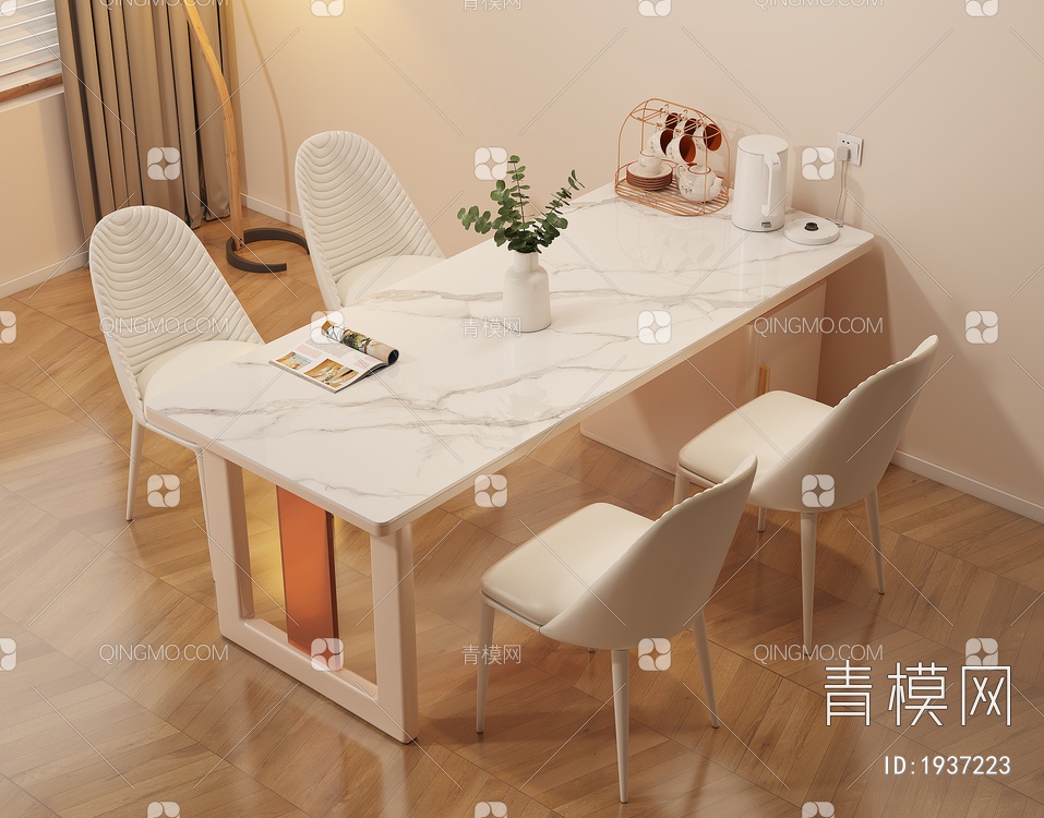 餐桌椅组合3D模型下载【ID:1937223】