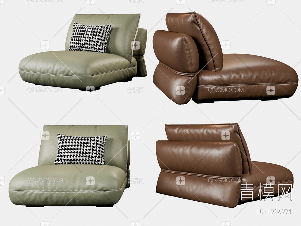 单人沙发3D模型下载【ID:1936971】