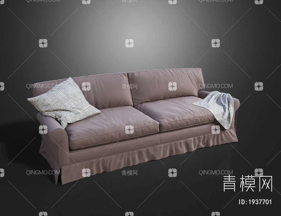 双人沙发3D模型下载【ID:1937701】