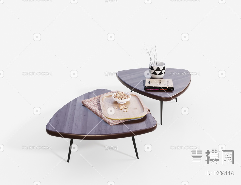 实木茶几 边几 咖啡桌3D模型下载【ID:1938118】