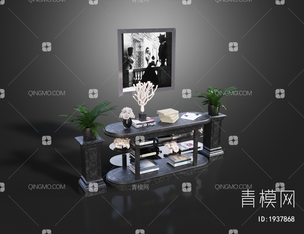 电视柜 储物柜 端景台3D模型下载【ID:1937868】