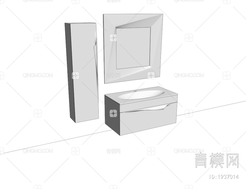 洗手台 台盆3D模型下载【ID:1937014】