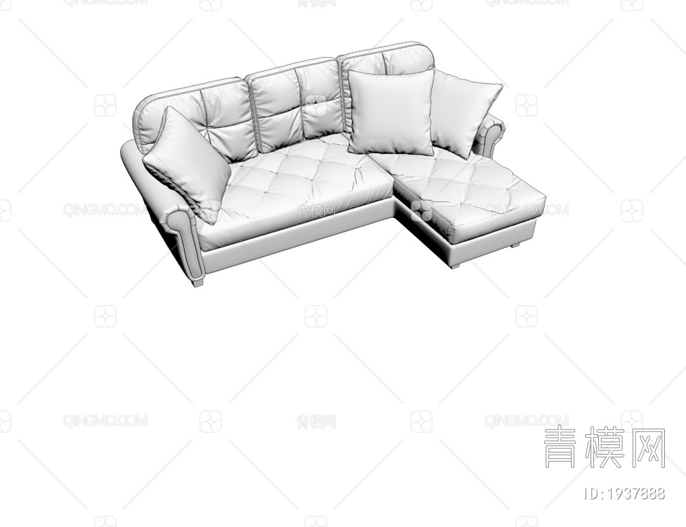 转角多人沙发3D模型下载【ID:1937888】