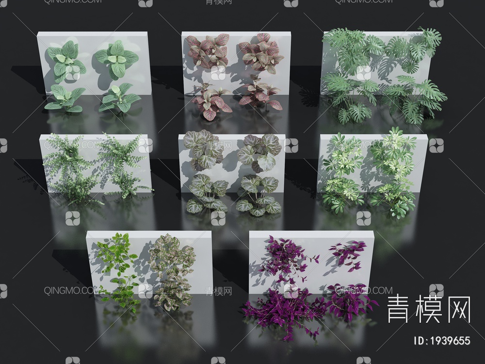 花卉花草组合3D模型下载【ID:1939655】