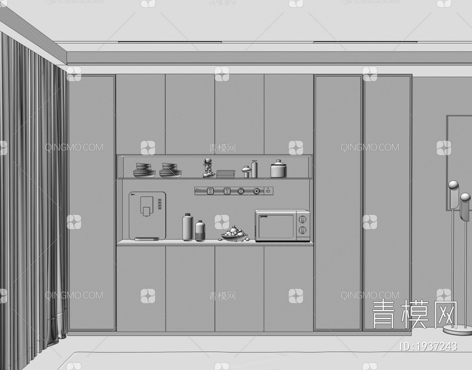 酒柜3D模型下载【ID:1937243】