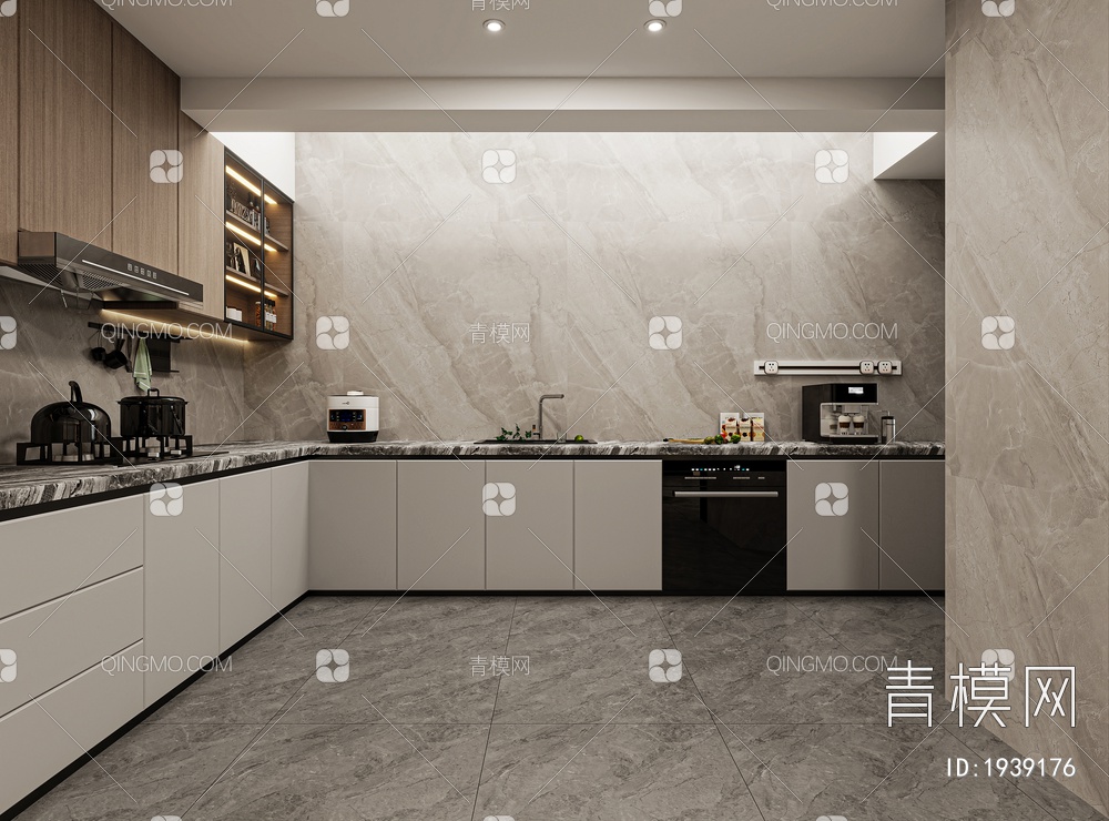 厨房，橱柜3D模型下载【ID:1939176】