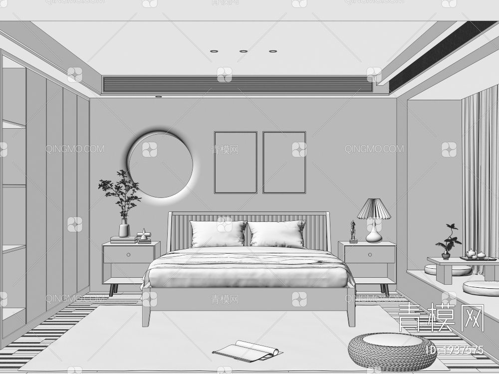 家居卧室3D模型下载【ID:1937575】