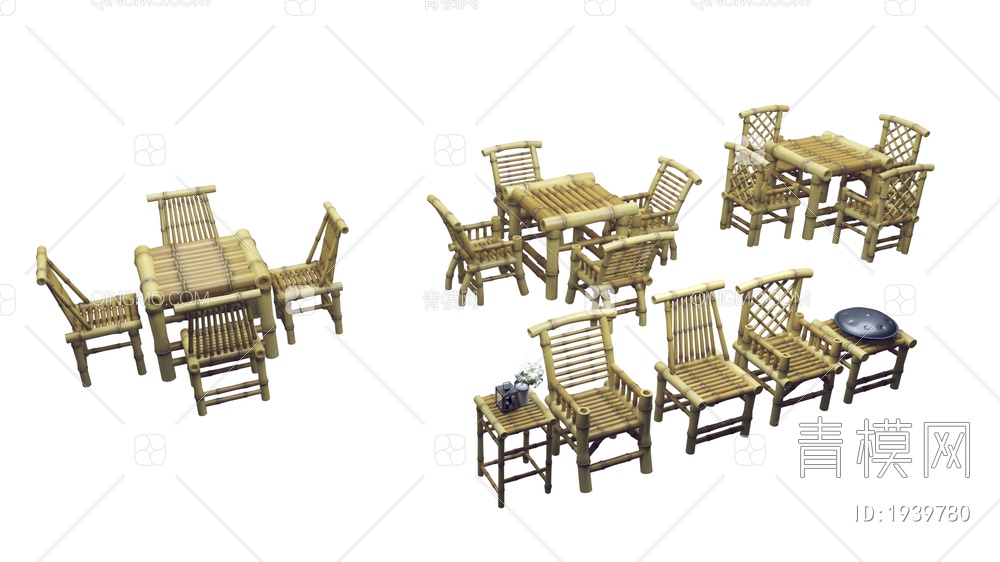 竹椅子3D模型下载【ID:1939780】