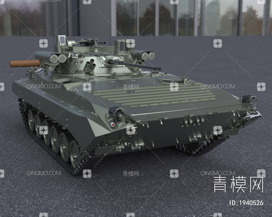 俄军BMP2型步兵战车3D模型下载【ID:1940526】