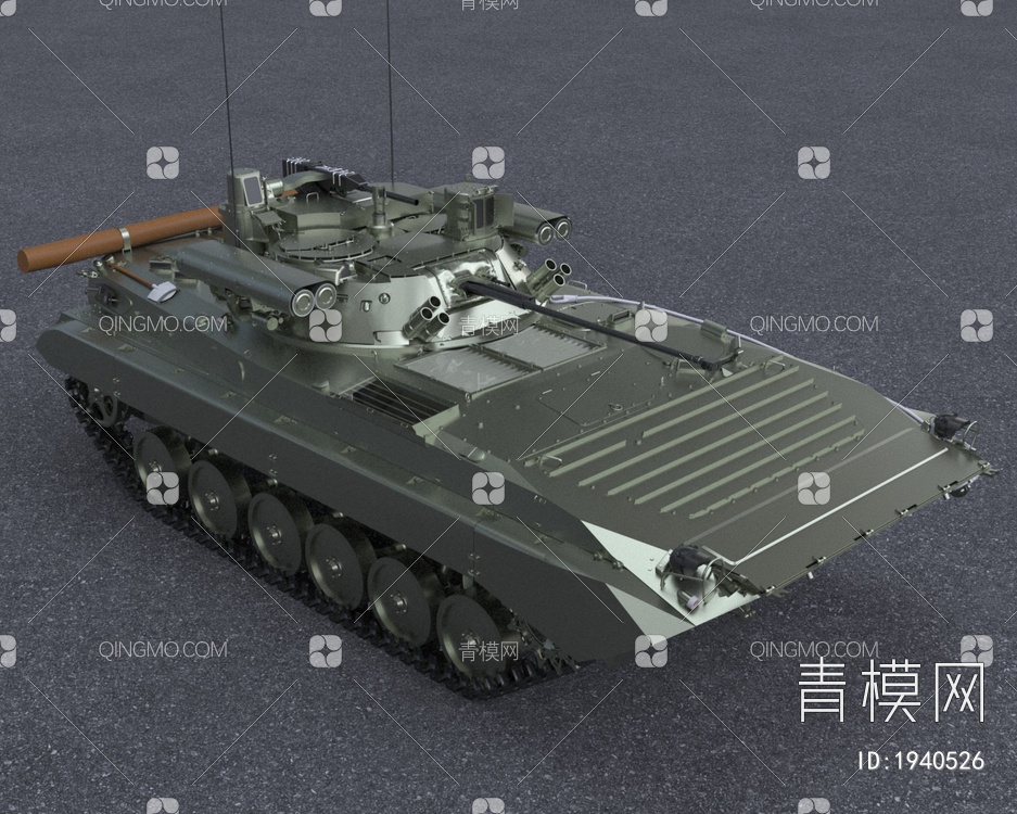 俄军BMP2型步兵战车3D模型下载【ID:1940526】