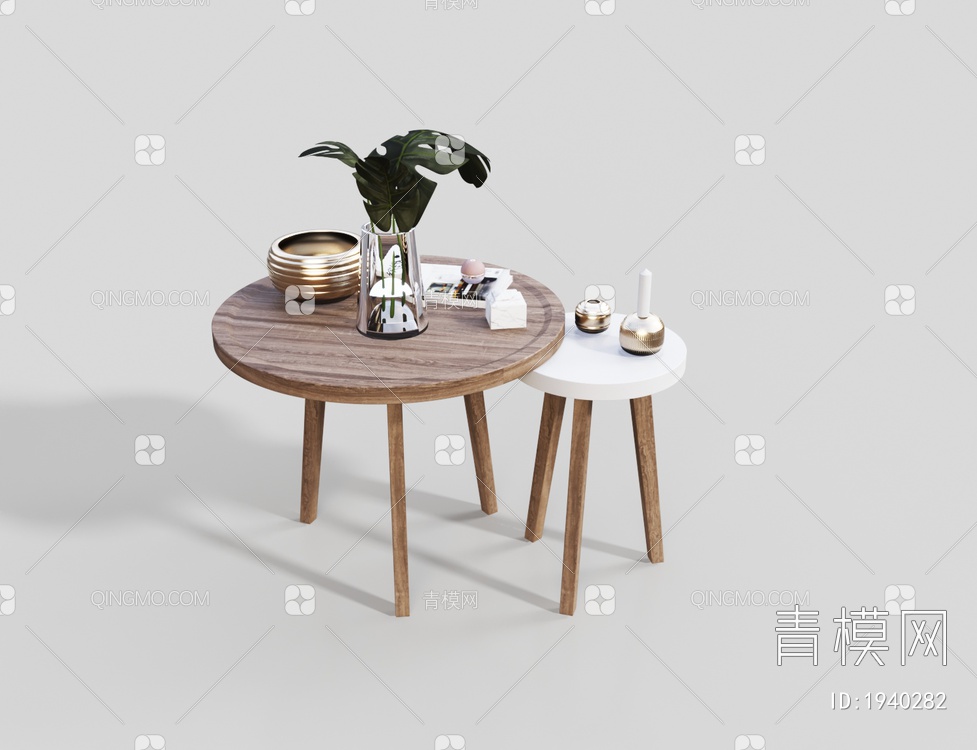 实木茶几 茶桌 咖啡桌3D模型下载【ID:1940282】