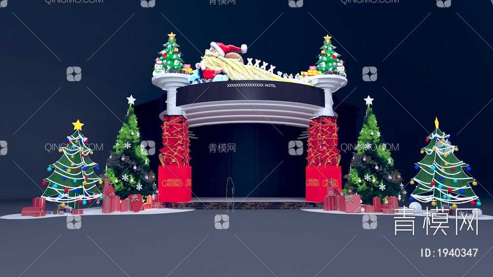圣诞节装置3D模型下载【ID:1940347】
