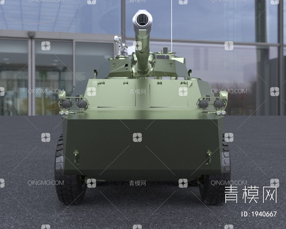 105毫米轮式坦克歼击车3D模型下载【ID:1940667】