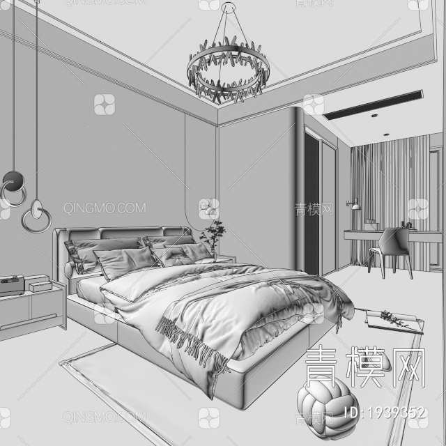 卧室，次卧3D模型下载【ID:1939352】