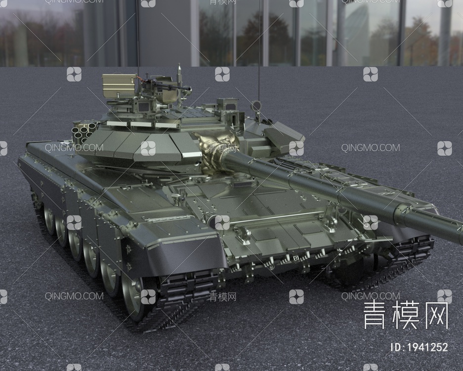 印度T90S主战坦克3D模型下载【ID:1941252】