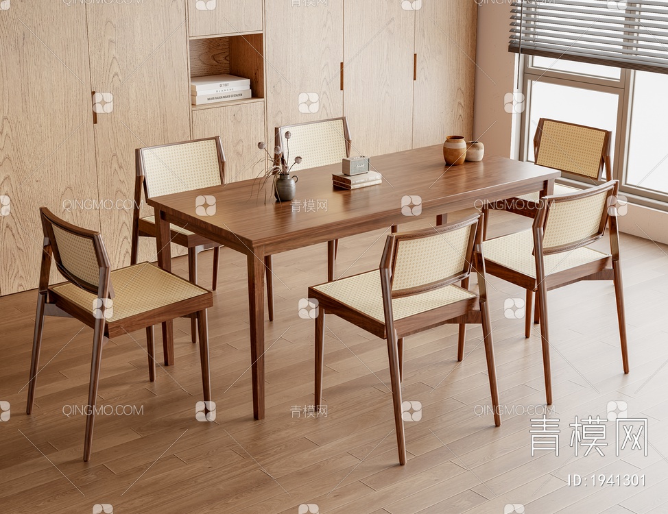 餐桌椅组合3D模型下载【ID:1941301】
