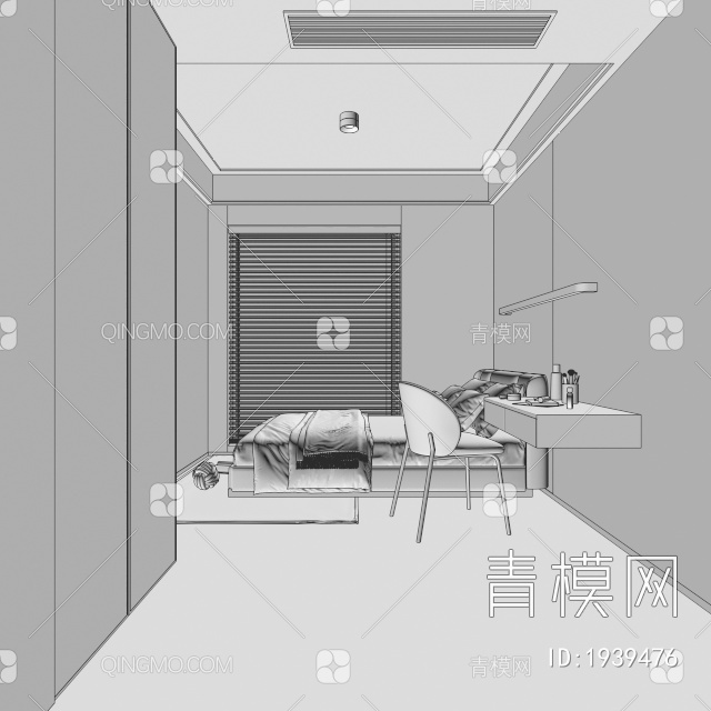 卧室，次卧，小孩房3D模型下载【ID:1939476】