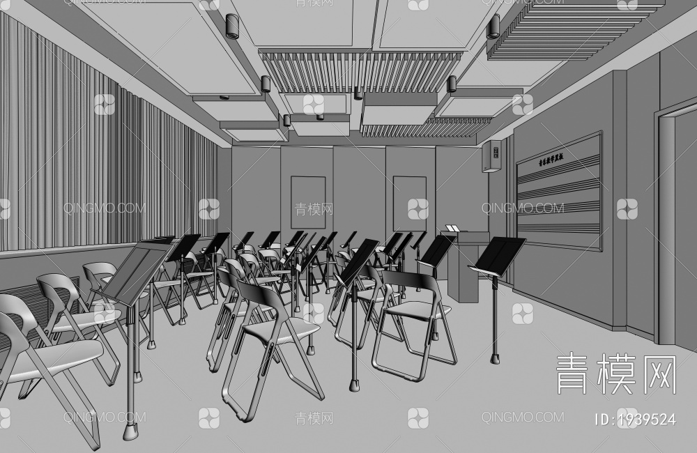 音乐教室3D模型下载【ID:1939524】
