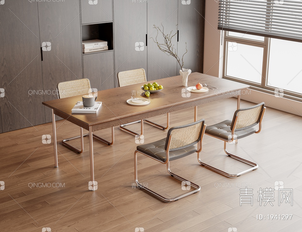 餐桌椅组合3D模型下载【ID:1941297】