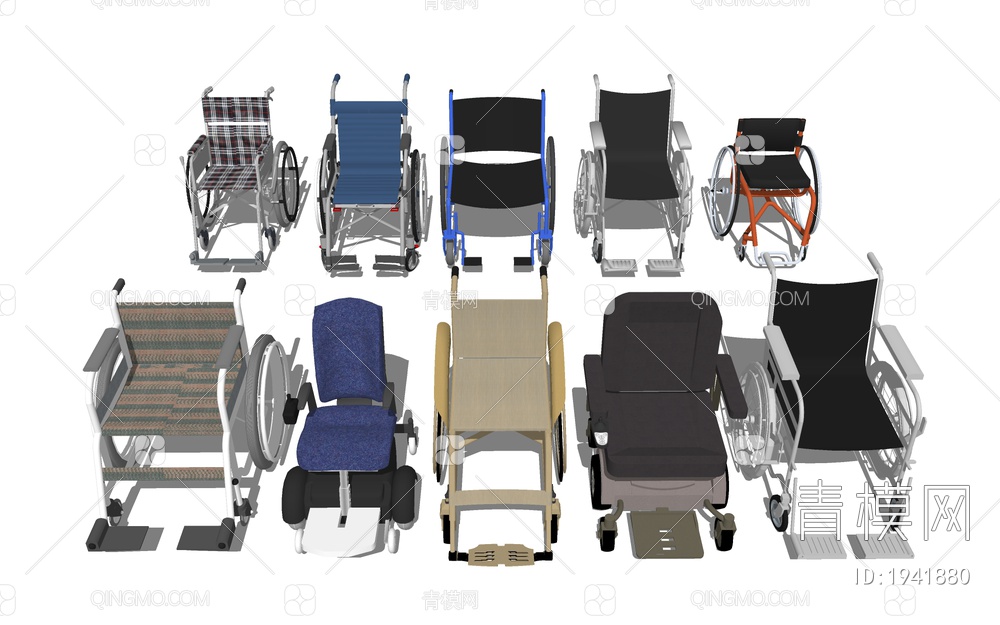 自动轮椅SU模型下载【ID:1941880】