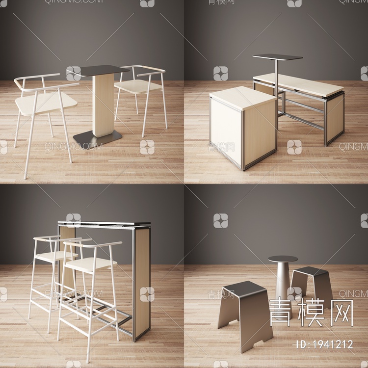 桌椅组合3D模型下载【ID:1941212】