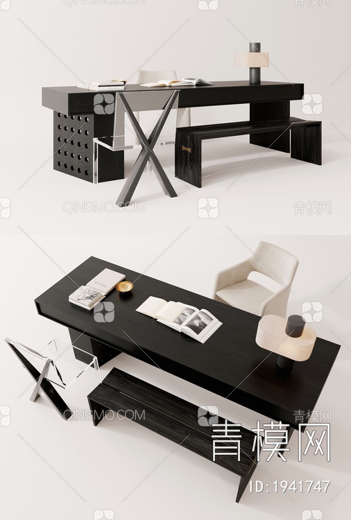 书桌椅3D模型下载【ID:1941747】