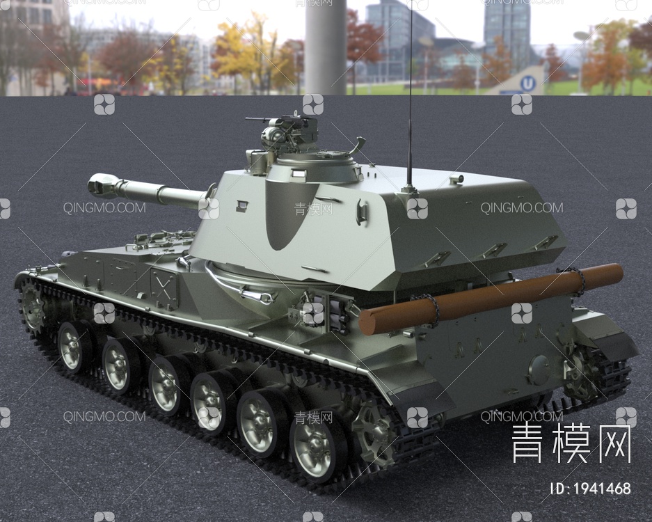 2S3自行榴弹炮3D模型下载【ID:1941468】