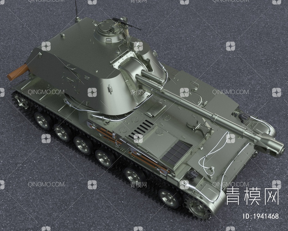 2S3自行榴弹炮3D模型下载【ID:1941468】