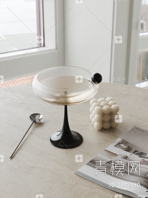 洋酒 酒杯 高脚杯3D模型下载【ID:1942480】