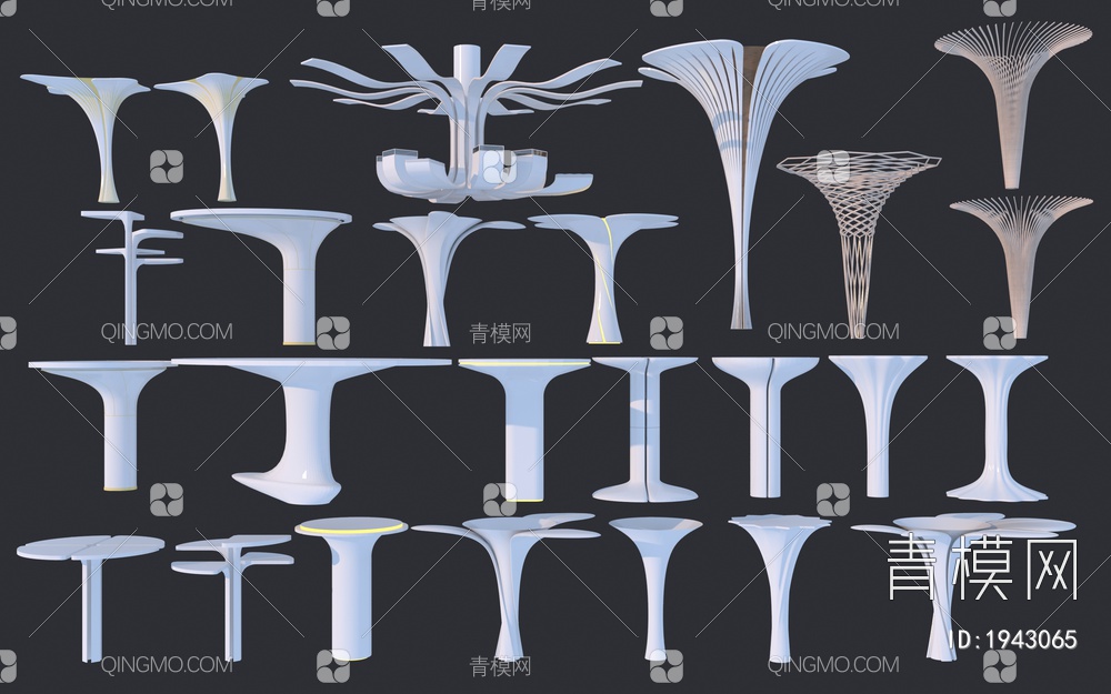异形柱子 装饰柱合集3D模型下载【ID:1943065】
