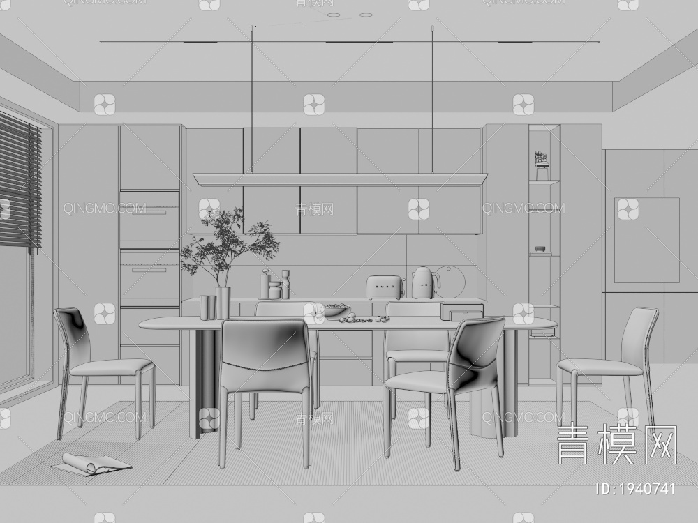 餐厅3D模型下载【ID:1940741】