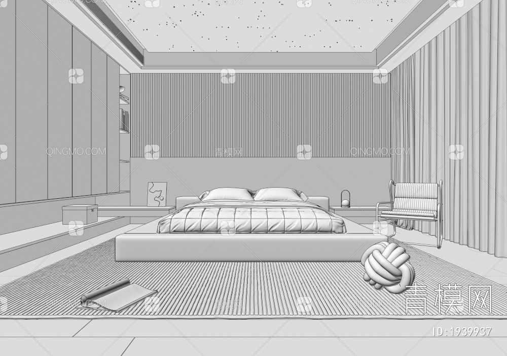 卧室3D模型下载【ID:1939937】