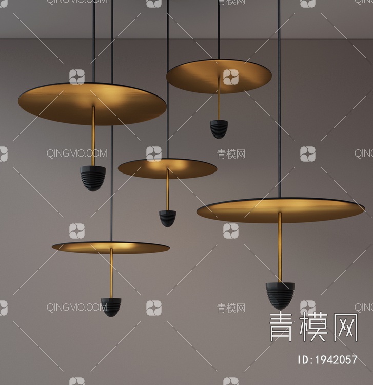 金属吊灯3D模型下载【ID:1942057】