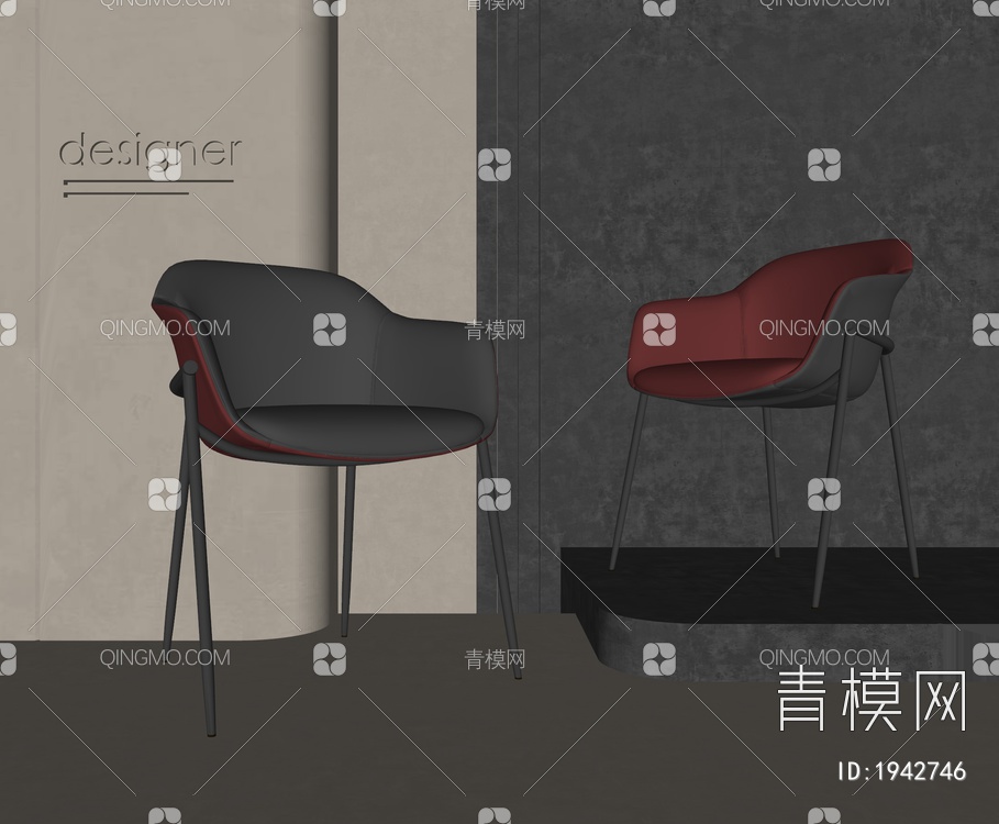 餐椅SU模型下载【ID:1942746】