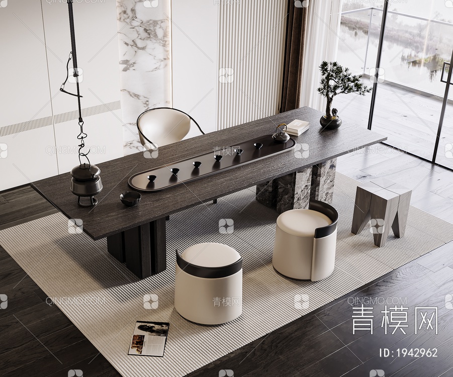 茶桌椅3D模型下载【ID:1942962】