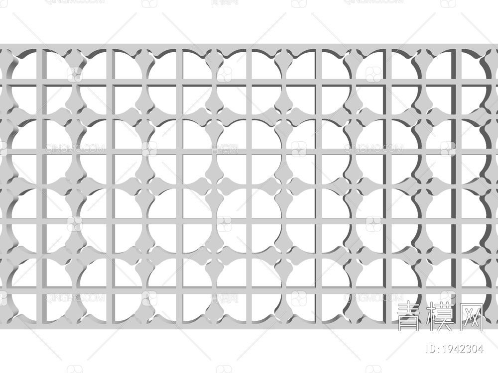 穿孔板建筑表皮SU模型下载【ID:1942304】