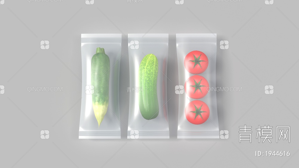 蔬菜包装3D模型下载【ID:1944616】