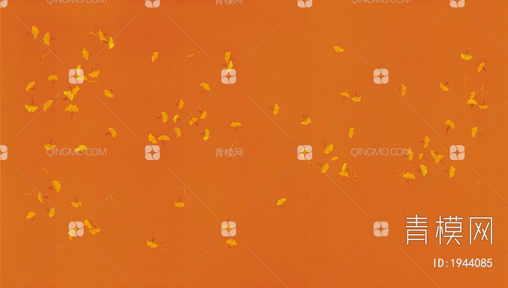 中式壁纸 银杏叶贴图下载【ID:1944085】