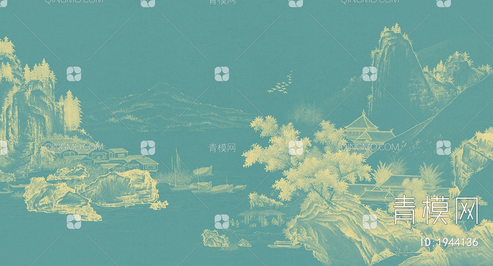 中式壁纸贴图下载【ID:1944136】