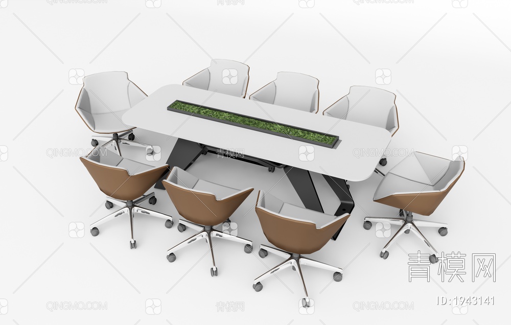 会议桌椅SU模型下载【ID:1943141】