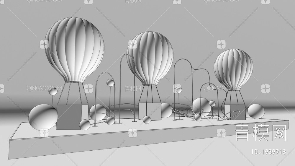 商场热气球合影3D模型下载【ID:1939918】