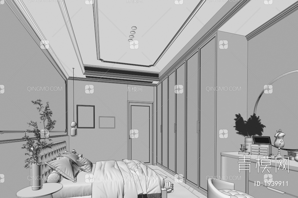家居卧室3D模型下载【ID:1939911】